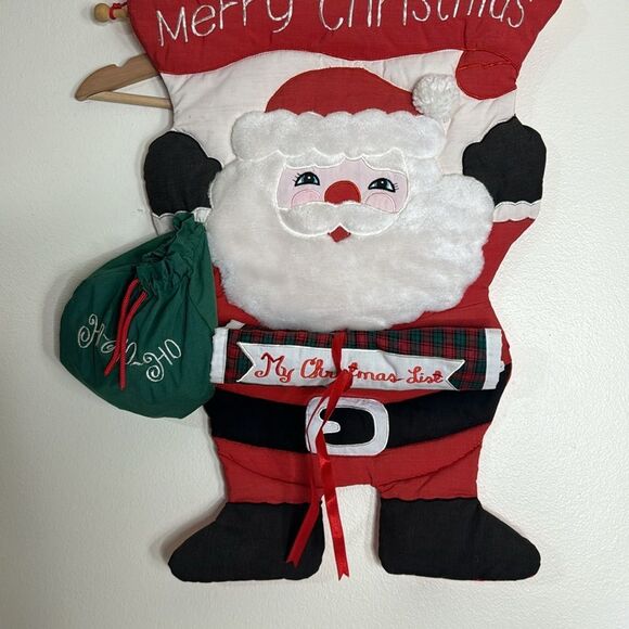 Vtg merry Christmas Santa advent calendar countdown with puffy felt pieces - Picture 6 of 9